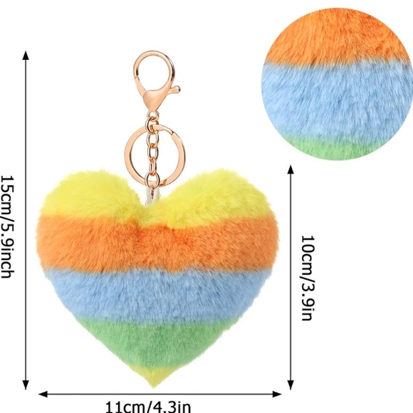 🧡puff ball key chain - Picture 4 of 4
